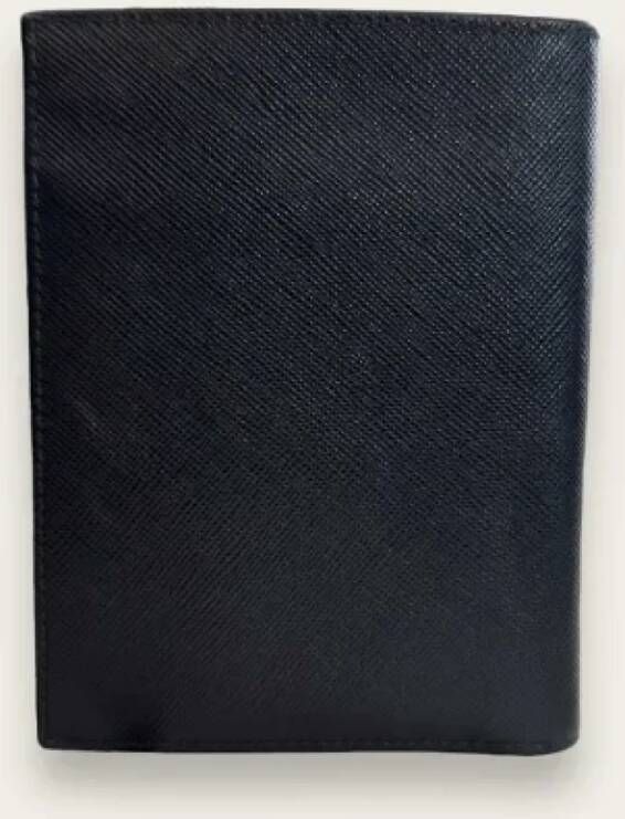 Prada Vintage Pre-owned Leather wallets Black Dames