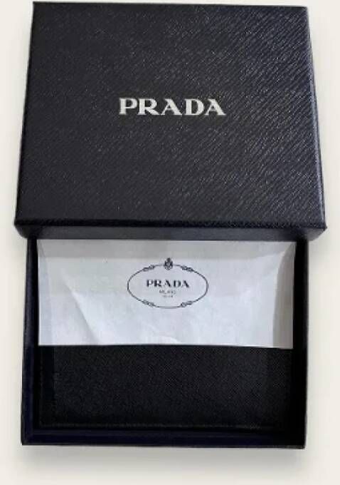 Prada Vintage Pre-owned Leather wallets Black Dames