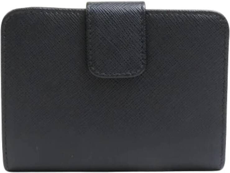 Prada Vintage Pre-owned Leather wallets Zwart Dames