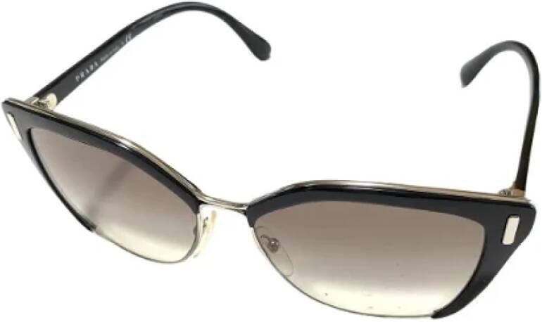 Prada Vintage Pre-owned Plastic sunglasses Black Dames