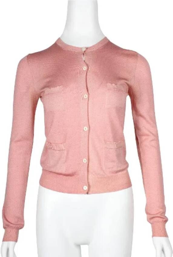 Prada Vintage Pre-owned Silk tops Roze Dames