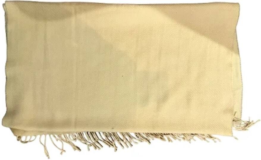 Prada Vintage Pre-owned Wool scarves Geel Dames