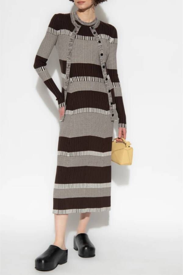 Proenza Schouler Geribbelde cardigan Bruin Dames