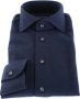 Profuomo Overhemd Knitted Donkerblauw - Thumbnail 4
