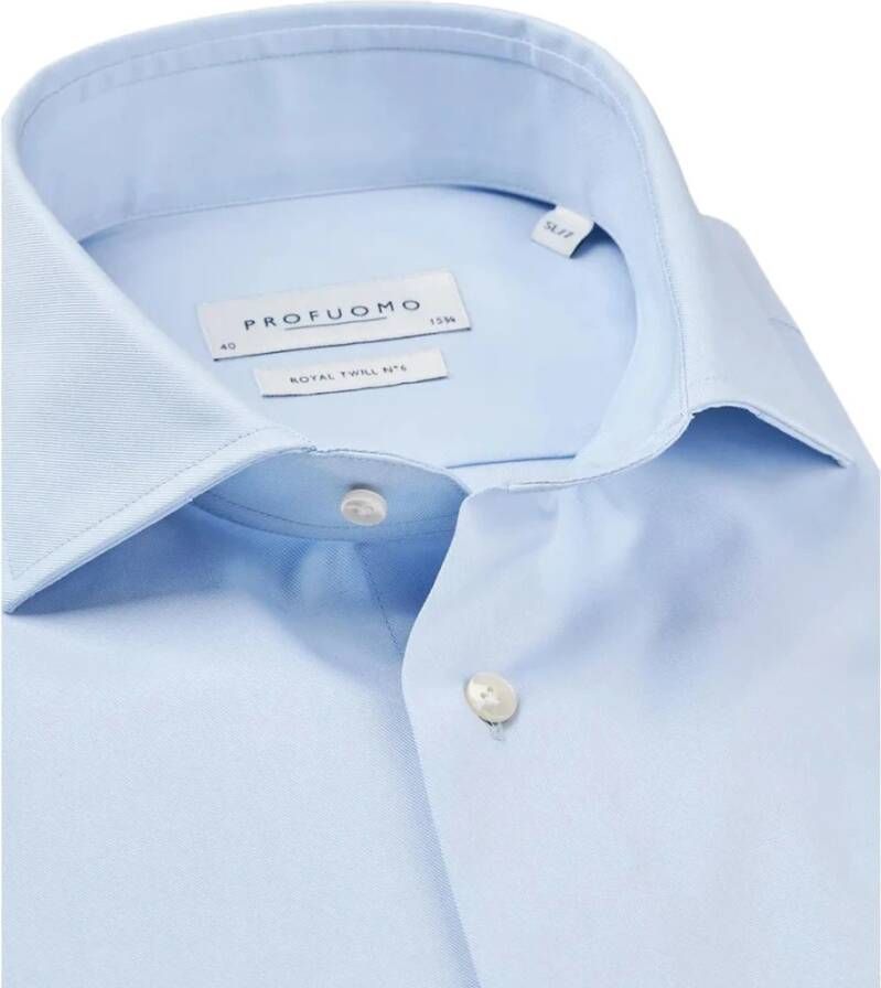 Profuomo Shirt Sleeve 7 Royal Lichtblauw Blauw Heren