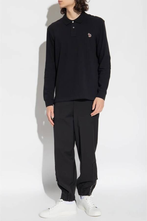 PS By Paul Smith Polo shirt met lange mouwen Zwart Heren