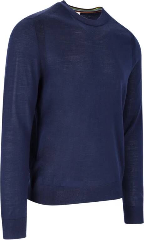 PS By Paul Smith Round-neck Knitwear Blauw Heren