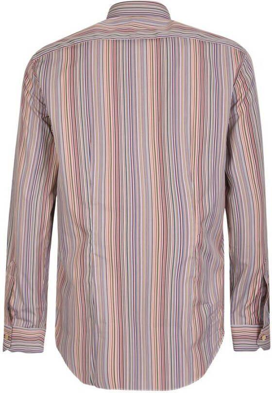 PS By Paul Smith Striped print shirt Roze Heren