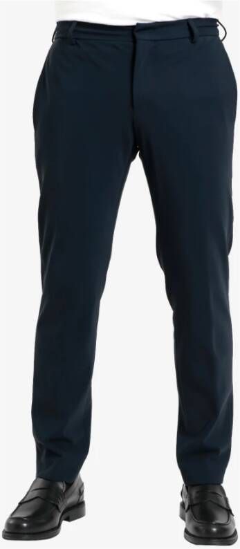 PT Torino Blauwe katoenen broek met knoop- en ritssluiting Blauw Heren