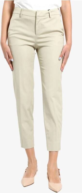 PT Torino Cropped Trousers Beige Dames