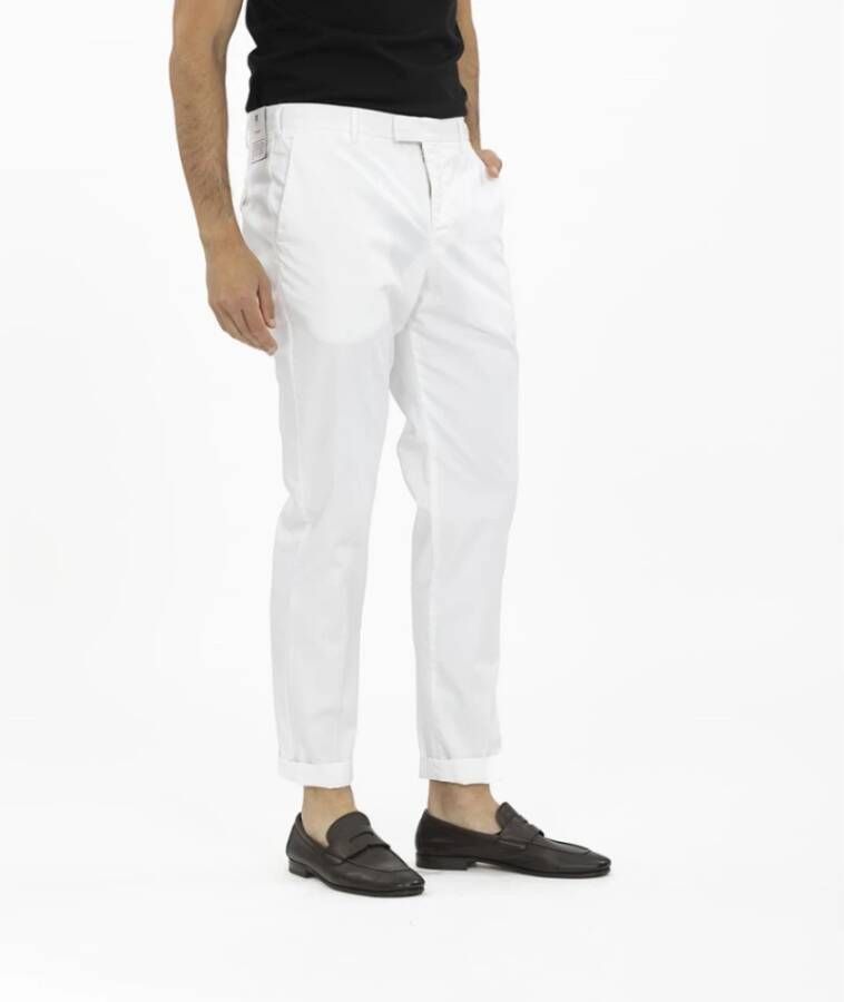 PT Torino Cropped Trousers Wit Heren