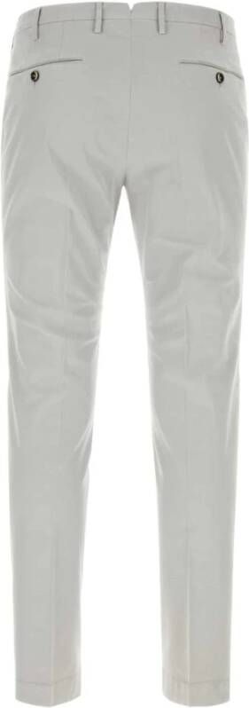 PT Torino Lichtgrijze stretch katoenen broek Grijs Heren