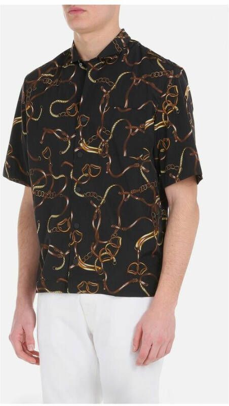PT Torino Shirt met fantasie Zwart Heren