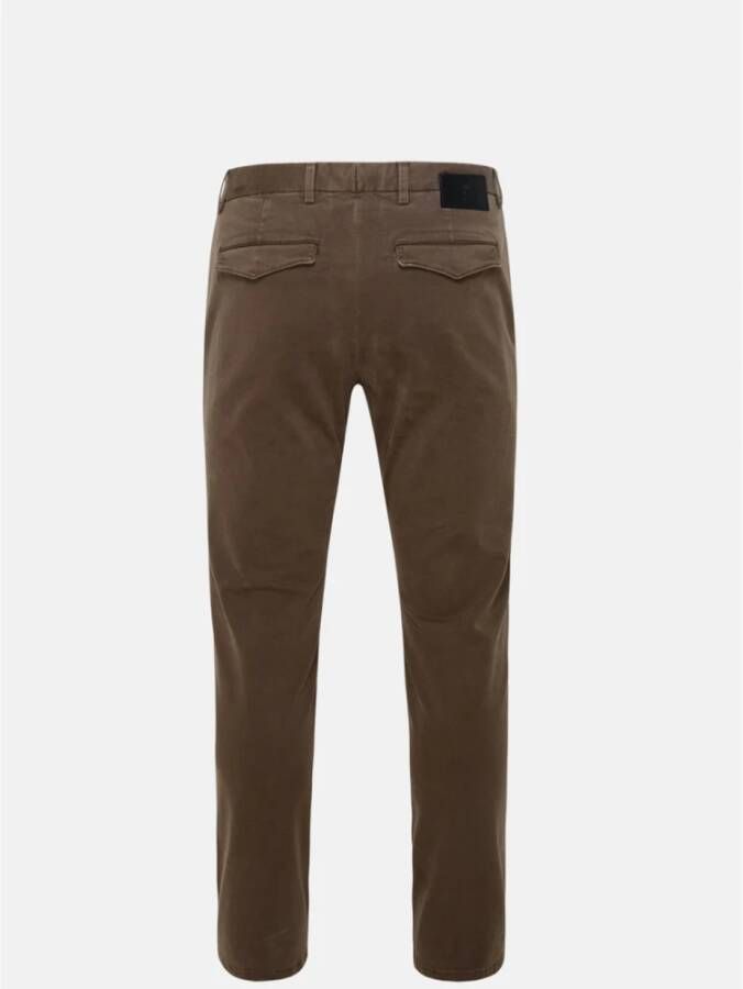 PT Torino Slim-fit Trousers Bruin Heren