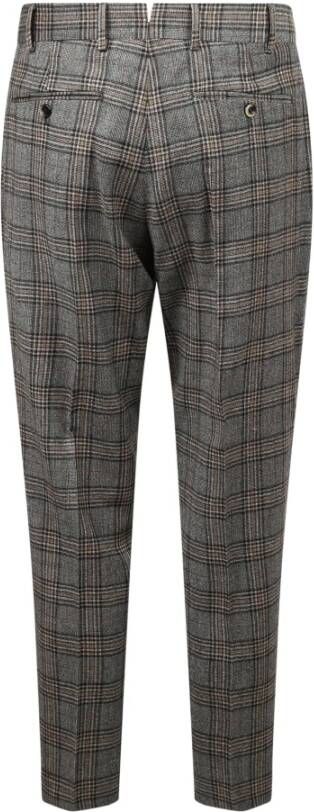 PT Torino Grijze Wollen Broek met Fantastisch Design Grijs Heren