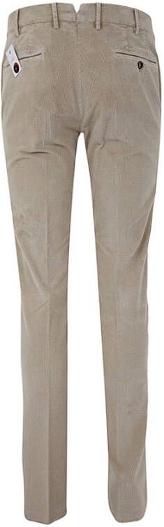 Pt01 Platte broek met diagonale zakken Beige Heren