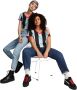 Puma Gestreepte Crop Tee X Dua Lipa Multicolor Dames - Thumbnail 4