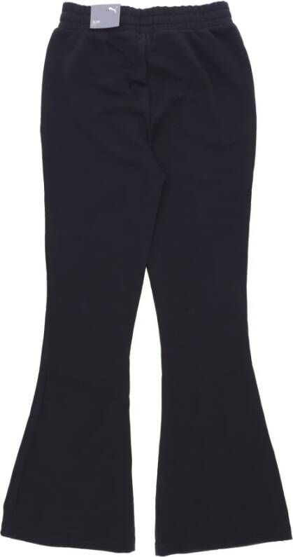 Puma Klassieke Wijduitlopende Broek voor Dames Zwart Dames