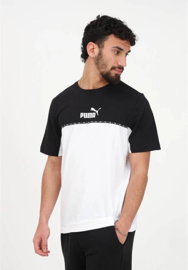 Puma Sportief Wit T-Shirt Regular Fit Lente-Zomer Zwart Heren