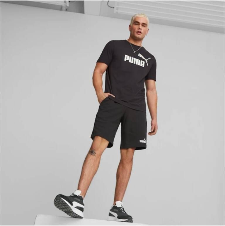 Puma Reguliere Katoenen T-Shirt Zwart Heren