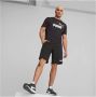 Puma Reguliere Katoenen T-Shirt Zwart Black Heren - Thumbnail 2