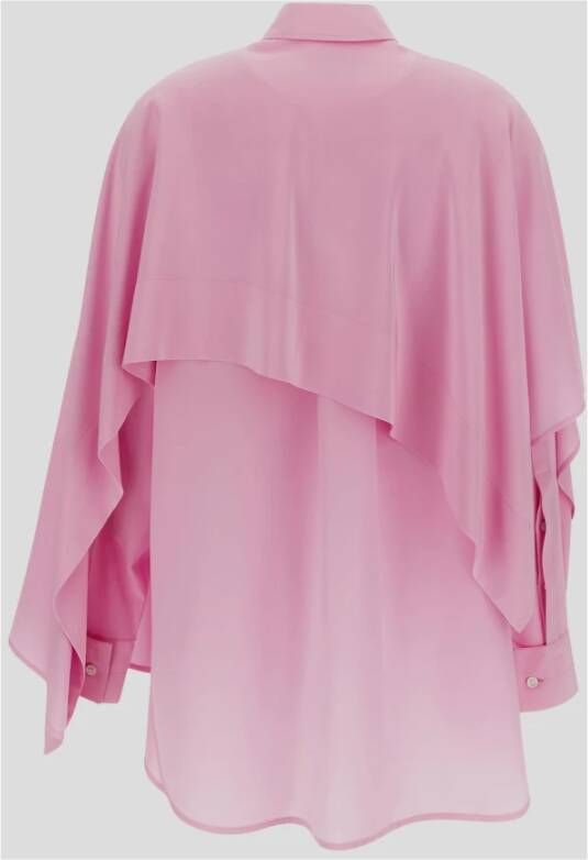 Quira Roze zijden blouse Roze Dames