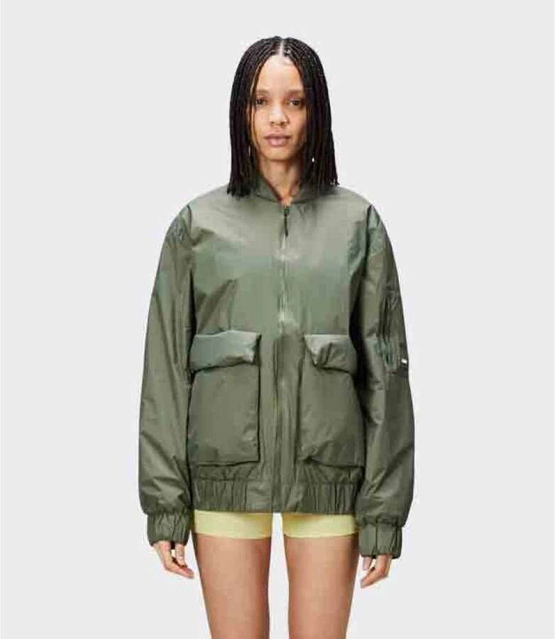 Rains 15530 Fuse bomber jacket evergreen Groen Dames