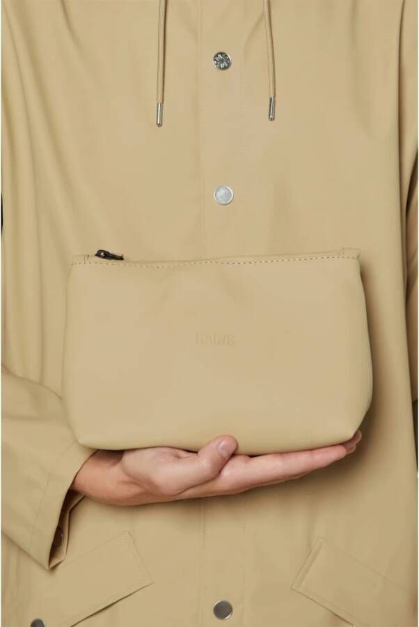 Rains Minimalistische Waterdichte Toilettas Beige Unisex