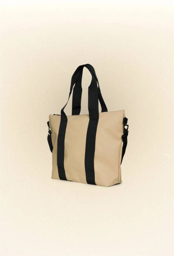 Rains Essentiële Mini Tote Tas Beige Unisex