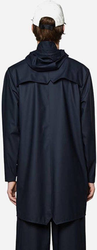 Rains Long Jacket Blauw Unisex