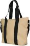 Rains Waterdichte Tote Tas met Patina Afwerking Beige Unisex - Thumbnail 3