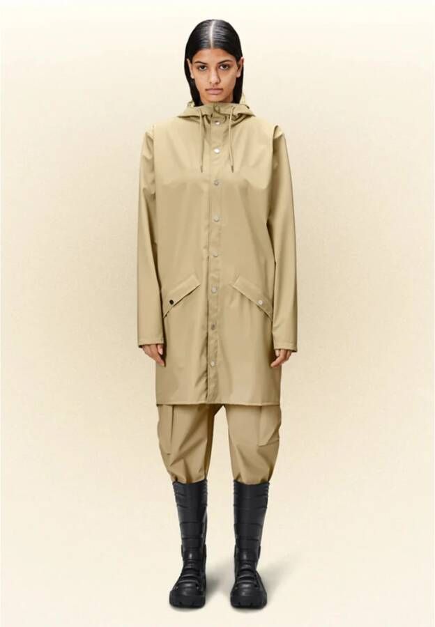 Rains Moderne Unisex Regenjas met Functionele Kenmerken Beige Dames