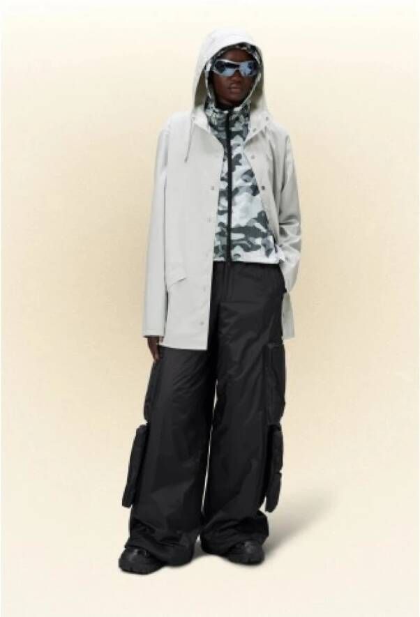 Rains Moderne Unisex Waterdichte Jas Wit Heren