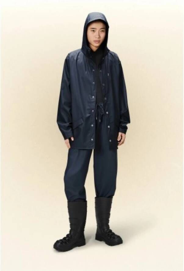 Rains Moderne Unisex Waterdichte Jas Zwart Dames