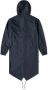 Rains Navy Fishtail Parka met Asymmetrische Zoom Blauw Dames - Thumbnail 2