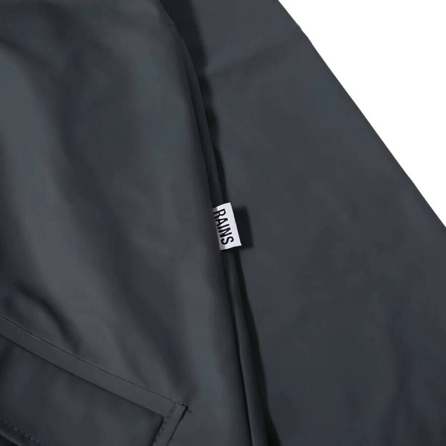 Rains Slate-M Klassieke Jas Waterdichte Hoodie Gray Heren