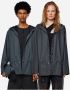 Rains Slate-M Klassieke Jas Waterdichte Hoodie Gray - Thumbnail 4