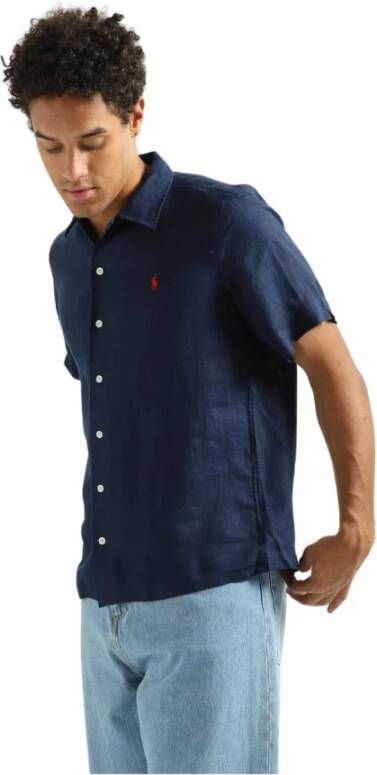 Ralph Lauren Basis Overhemd Blauw Heren