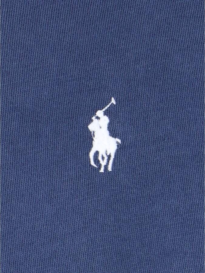 Ralph Lauren Blauwe Katoenen Crewneck Sweater met Logo Borduursel Blue Heren