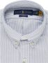 Ralph Lauren Slim Fit Blauw Wit Gestreept Oxford Overhemd voor Heren Blauw Heren - Thumbnail 4