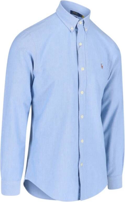Ralph Lauren Blauw Logo Overhemd voor Heren Blauw Heren