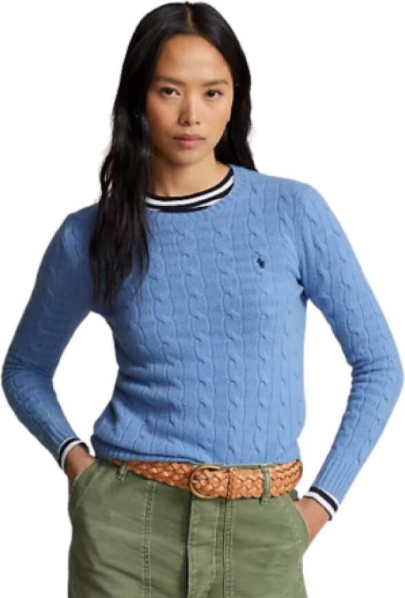 Ralph Lauren Julianna Lange Mouw Pullover Maat L Kleur: New Litchfield Blue Blauw Dames