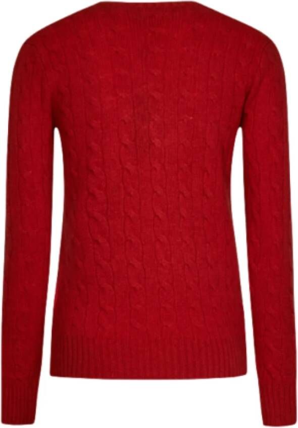 Ralph Lauren Kimberly Lange Mouw Pullover XL Faded Red Rood Dames