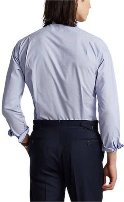 Ralph Lauren Klassieke Kraag Katoenen Poplin Casual Overhemd Blue Heren