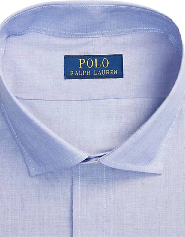 Ralph Lauren Klassieke Kraag Katoenen Poplin Casual Overhemd Blue Heren