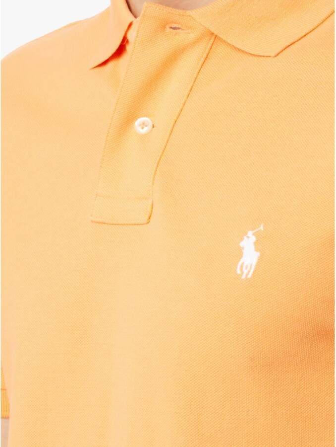 Ralph Lauren Slim Arancio Polo Shirt Oranje Heren