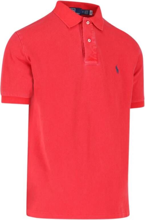 Ralph Lauren Rode Katoenen Polo met Logo Borduursel Rood Heren