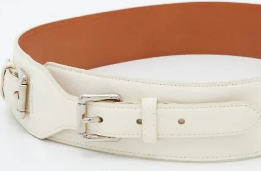 Ralph Lauren Pre-owned Leather belts White Dames