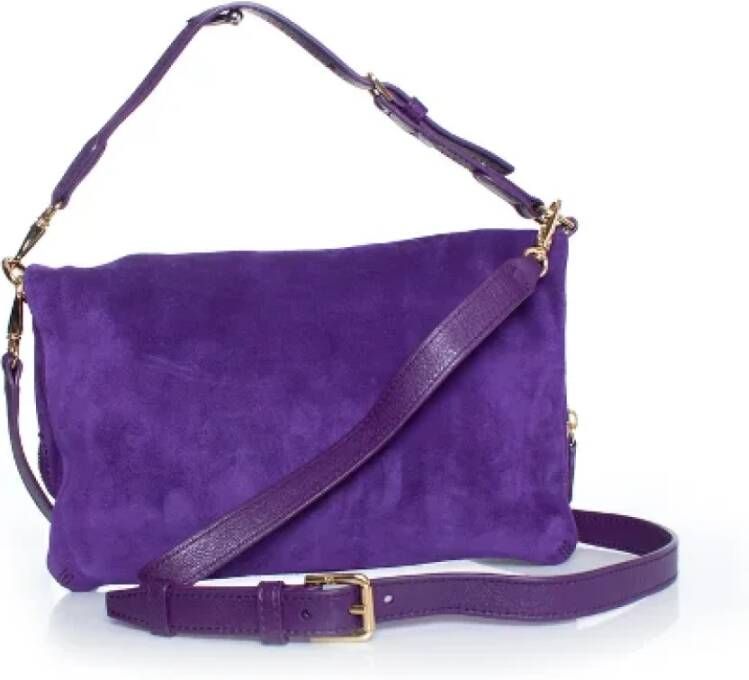 Ralph Lauren Pre-owned Suede shoulder-bags Purple Dames