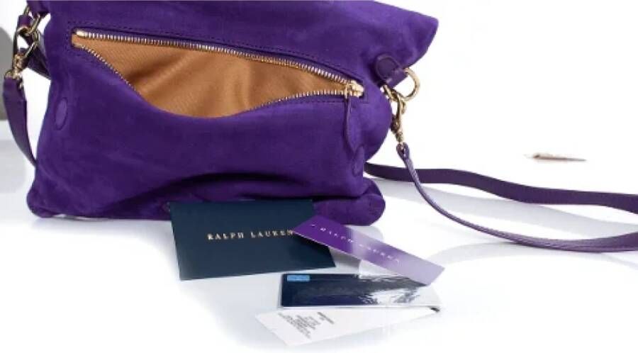 Ralph Lauren Pre-owned Suede shoulder-bags Purple Dames